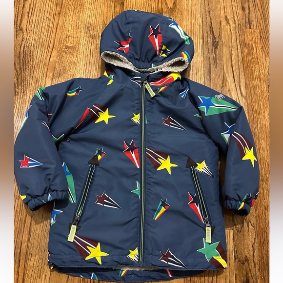 MINI BODEN Colorful Star Patterned Kids Jacket 9-10 years